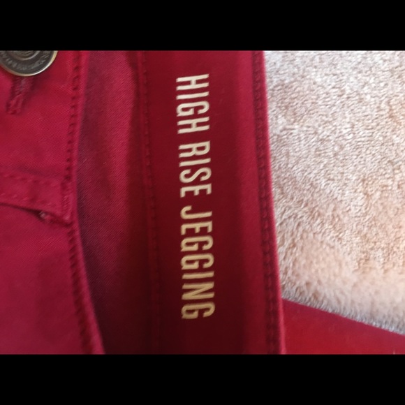 LN Red High Rise Jeggings Size 8 29” - Picture 5 of 7